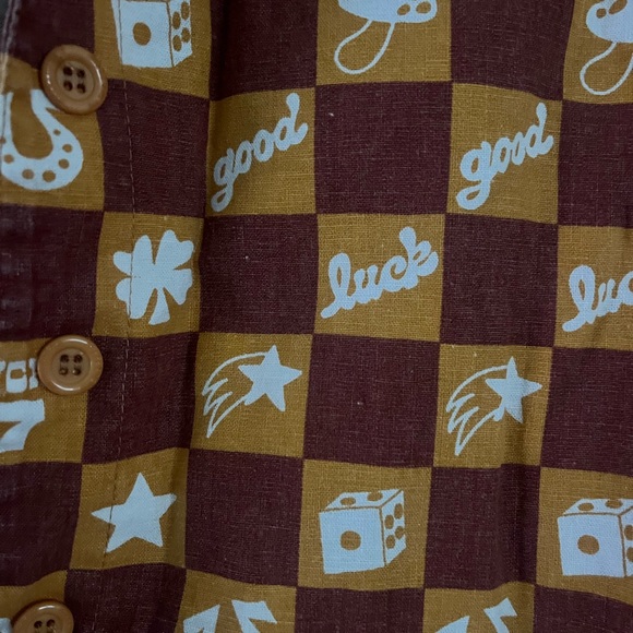 Big Bud Press Brown and White Iconic Checkered Shirt - Limited run print “Lucky” - Picture 3 of 5